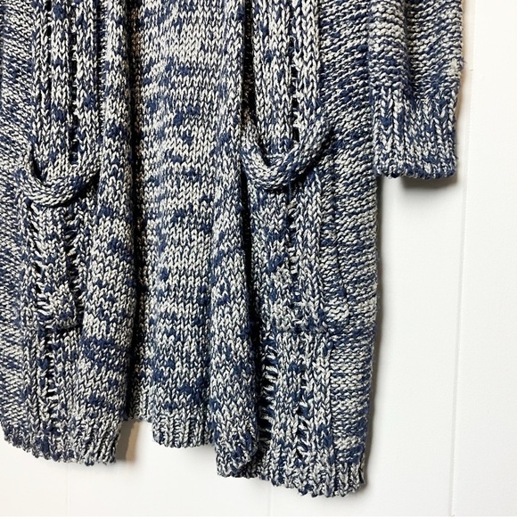 Anthropologie NWT Akemi + Kin Alta Cardigan XS‎ navy blue chunky open longline - Picture 4 of 14